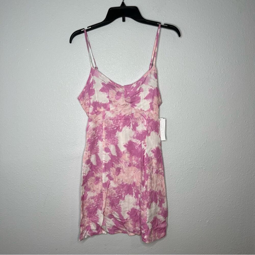 New Abound Pink White Tie Dye Sleeveless Mini Dress Women's size S